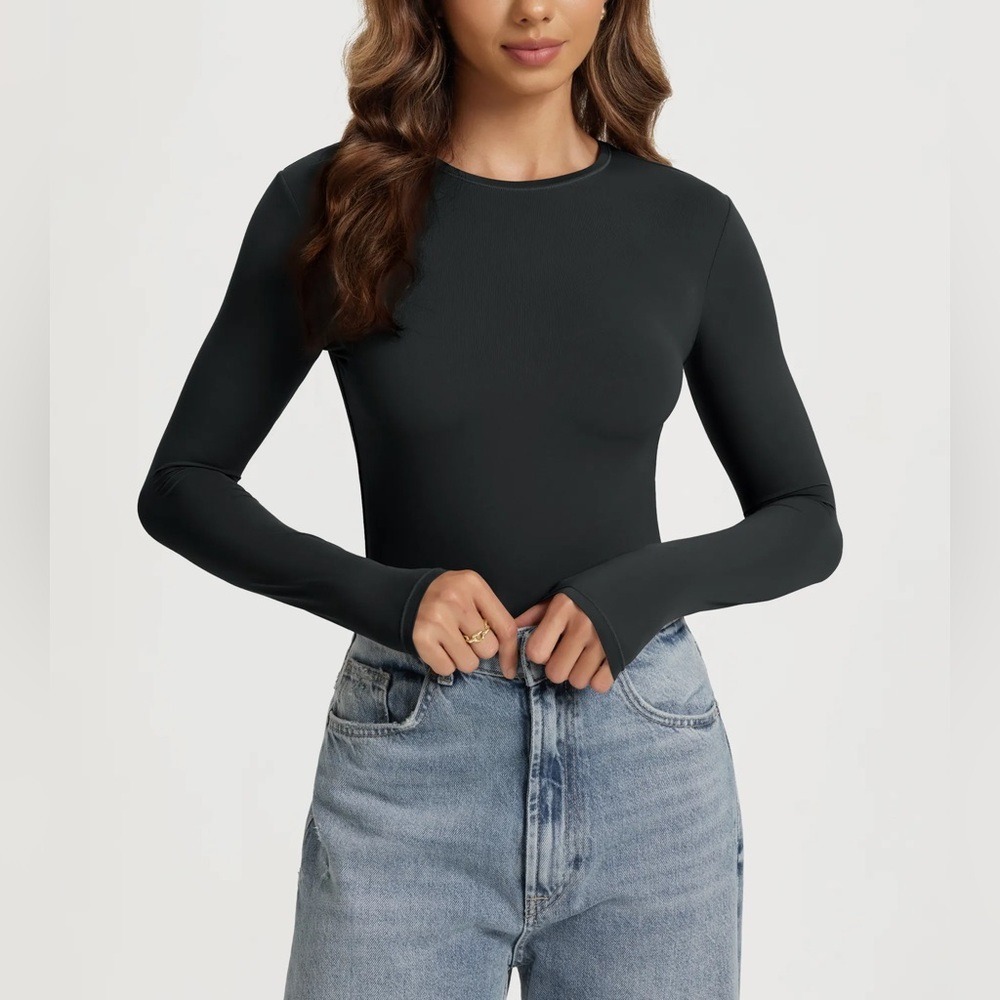 ODODOS Women's Double-Layer Long Sleeve Top 🖤